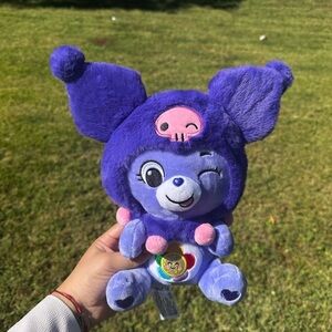 Care Bears x Hello Kitty , Harmony bear as Kuromi